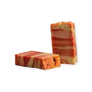 Jabón artesano de caléndula con pétalos naturales, ideal para pieles sensibles, atópicas o con irritaciones
