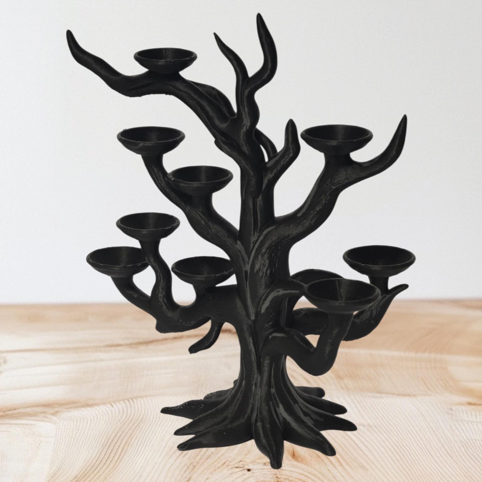 árbol exhibición de minerales negro