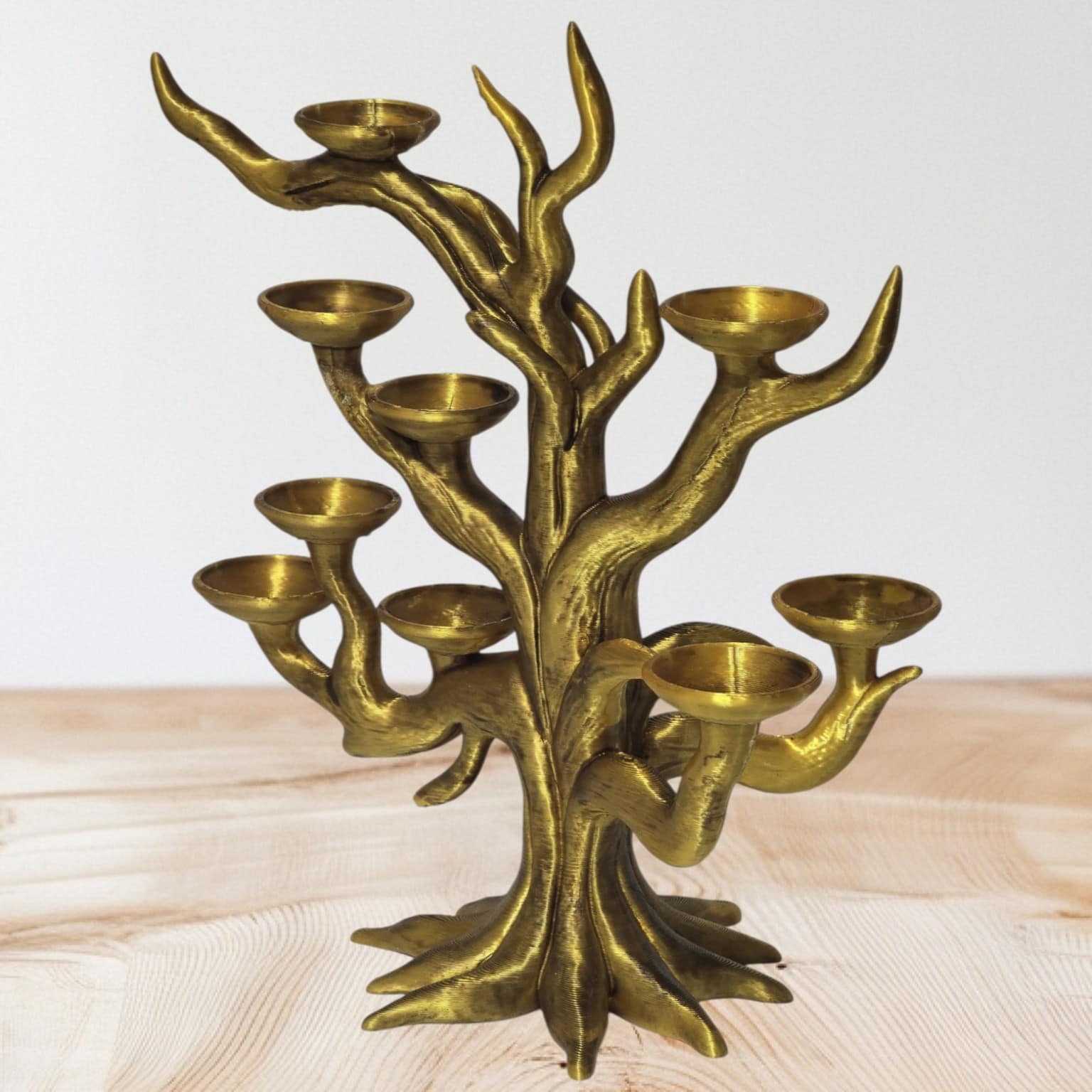 árbol exhibición de minerales oro