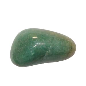 Cuarzo verde pulido con superficie suave y brillante, piedra natural sobre fondo neutro